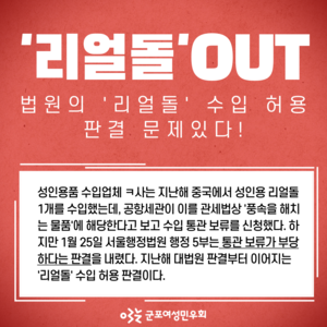 [카드뉴스] 법원의 '리얼돌' 수입 허용 판결 문제있다